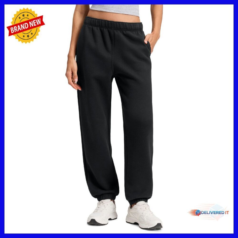 Fleece-Lined Jogger Sweatpants Women's 28" Inseam High-Rise Lounge Pants